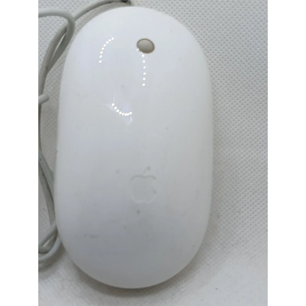 Apple Mighty Mouse Wired USB White Model A1152 Genuine OEM Tested/ Working